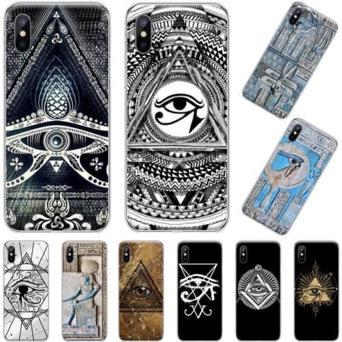 Sacred Eye of Horus Egypt Fresco Phone Case For iphone 12 5 5s 5c se 6 6s 7 8 plus x xs xr 11 pro max mini high quality etui