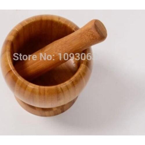 Garlic Grinder Natural Solid Wood Bowl Environmental Kitchen Utensils Large