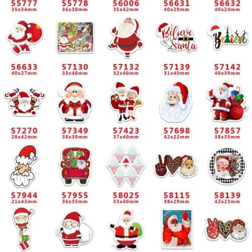 DIY Decoration Crafts Accessories Santa Claus Character Planar Resin 30PCS Per pr55777
