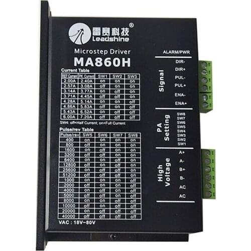 1Pc Leadshine two-phase stepper motor driver MA860H NEMA34 18~80V AC / 24~60V DC 7.2A