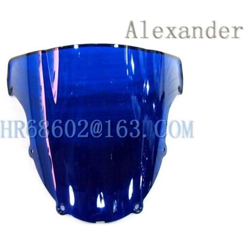 HotSale For Kawasaki ZX6R 2003 2004 ZX 6R 636 03 04 zx6r blue Windshield WindScreen Double Bubble
