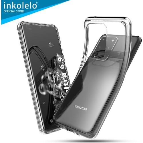 Inkolelo Transparent Samsung Galaxy S20 Ultra Case [Air Cushion] Soft TPU Bumper and Hard PC Back Shockproof Protective HD Clear