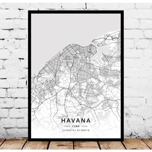 Havana Cuba Map Poster