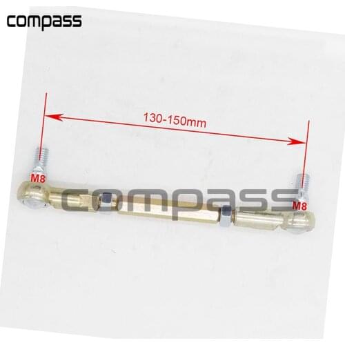 1 Pair 130mm/150mm M8 Steering Tie Rod kit Ball Joint For 2 Stroke Electric Mini Kids ATV Go Kart Buggy