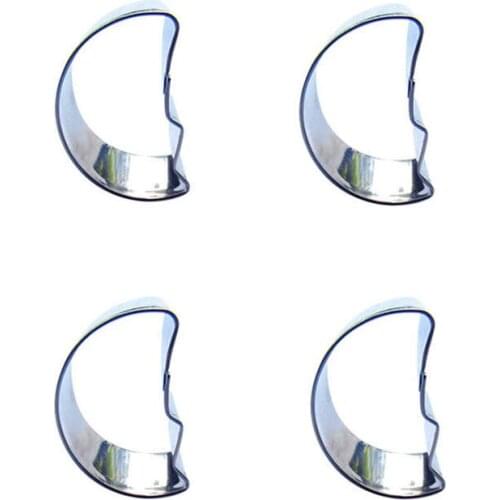 Small moon shape 4 piece biscuit cutting molds, baking tools, cake decorating soft candy tools