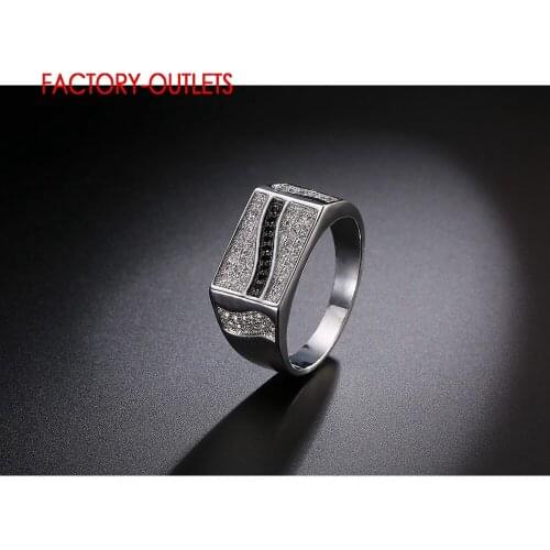Special Square Design Bridal Jewerly CZ Crystal 925 Wedding Engagement Finger Rings For Women/Men Bijoux
