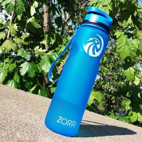 ZORRI Water Bottle 600ML /800ML/1000ML Plastic Drinkware Tour Outdoor Sport School Leak Proof Seal Gourde Climbing Water Bottles
