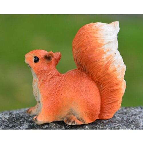 Lovely Resin Squirrel Ornaments Decor DIY Micro Landscape Garden Decoratives Toy