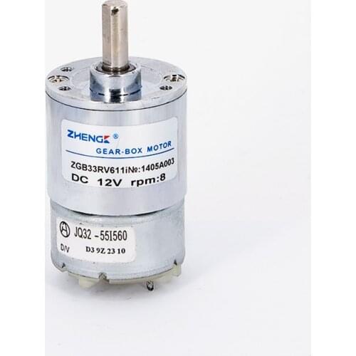 ZHENGKE ZGB33RV 33mm 12V DC Gear motor 8RPM Powerful High Torque Gear Box