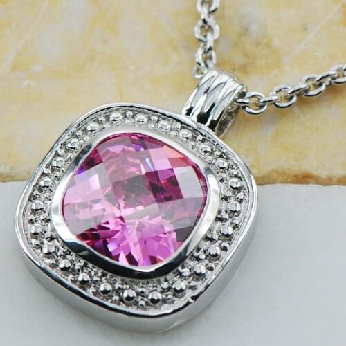 Pink Kunzite 925 Sterling Silver Fashion Jewelry Pendant TE611