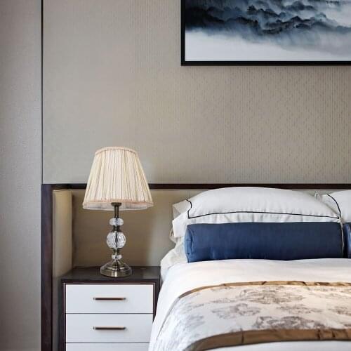 Modern art deco fabric crystal desk lights vintage E27 LED 220V Table Lamp for Reading bedside home living room office hotel bar