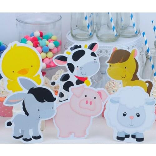 Farm Animals Theme Series 3 Table Centerpiece Birthday Festival Event Party Decorations Supplies Baby Shower Animal Party Decor