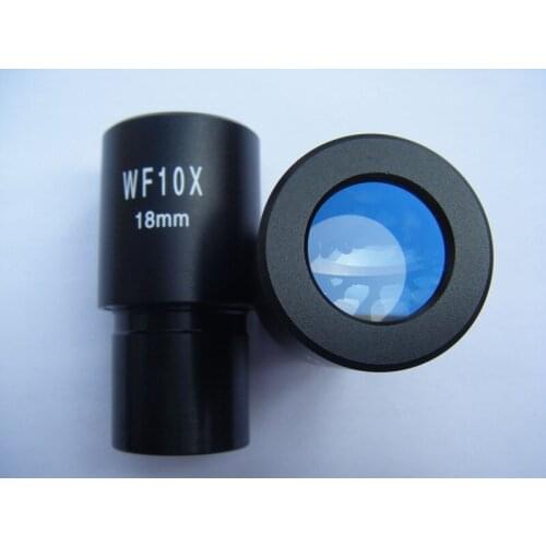 WF10X 18mm Wide Angle Biological Microscope Eyepiece Glass Lens Compound with Mounting Size 23.2mm (Add Retical is Also OK)