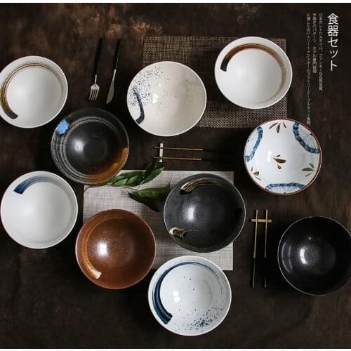 1pcs ANTOWALL Japanese underglazed Ceramic Rice Bowl Restaurant Tableware Bowl Wholesale Porcelain Rice Bowl Soup Bowl