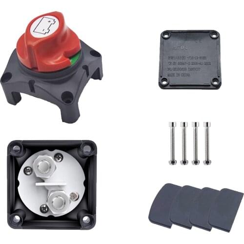 12-48V Battery Disconnect Switch Master Power Cut Off Kill Switch for RV Battery Marine Boat Car Vehicles