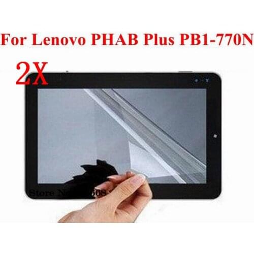2PCS/lot For Lenovo PHAB Plus PB1-770N 6.8" Tablet PC Film Screen Protector Anti-glare Clear HD Protective Film + Clean Cloth