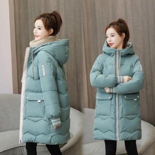 2021 Winter Jacket Coat Cotton Padded Jacket Plus Size 3XL Down Jackets Female Winter Coat Womens Parkas Hooded Warm Overcoat
