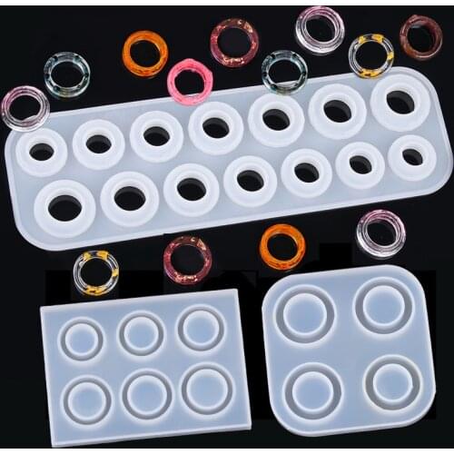 4/6/8/14 Holes Rings Mold Silicone Mold Crystal Epoxy Mould Epoxy Resin Mold Handmade DIY Making Ring Jewelry For Jewelry Making