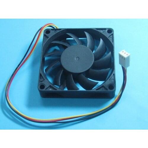8 Pcs Brushless DC Cooling Fan 12V 7015S 11 Blades 70x70x15mm 3pin Sleeve-bearing