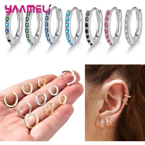 925 Sterling Silver Cute Crystal Statement Earrings For Women Girls Wedding Valentines Day Gift Fashion Jewelry Wholesale