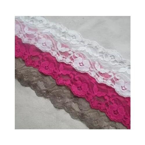 Free shipping Garment Accessories White Elastic Soft Lace Fabric Skirt Accessories Wide 8cm