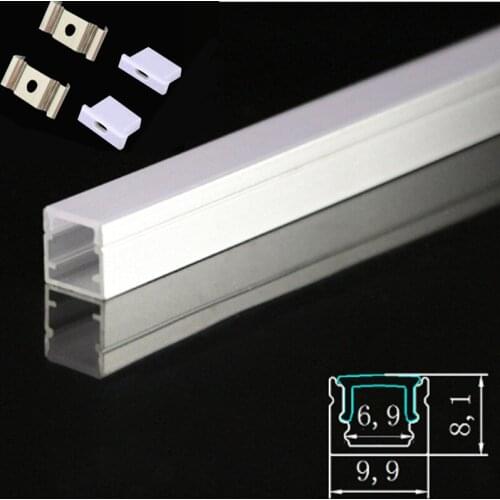 DHL 10-100PCS 1m LED aluminum profile Led Line light 3528 5050 5630 for hard/soft led strip,milky cover Led aluminum channel