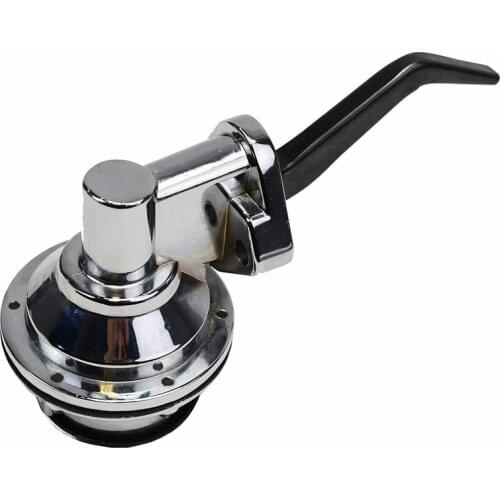 Two Valve Mechanical Fuel Pump for Ford SB 221-351 Windsor SB, V8 Engine, 6 PSI 1/4" NPT Inlet/Outlet,Chrome
