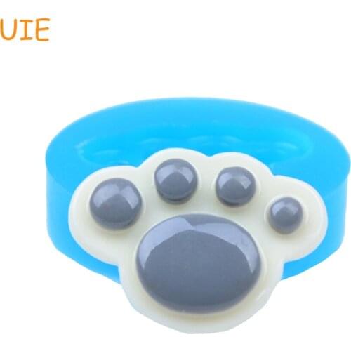 DYL218U 30.6mm Bear Paw Silicone Push Mold - Resin Polymer Clay, Fondant, Cake Decoration, Candy Making, Gum Paste, Soap Mold