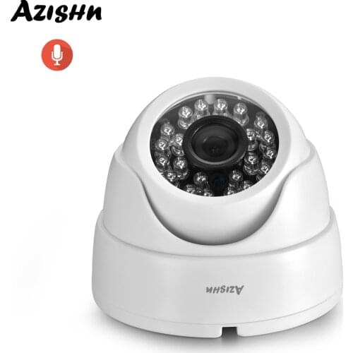 AZISHN H.265 3MP 1080P IP Camera Indoor Dome Audio Recording Security CCTV Video Surveillance Camera ONVIF