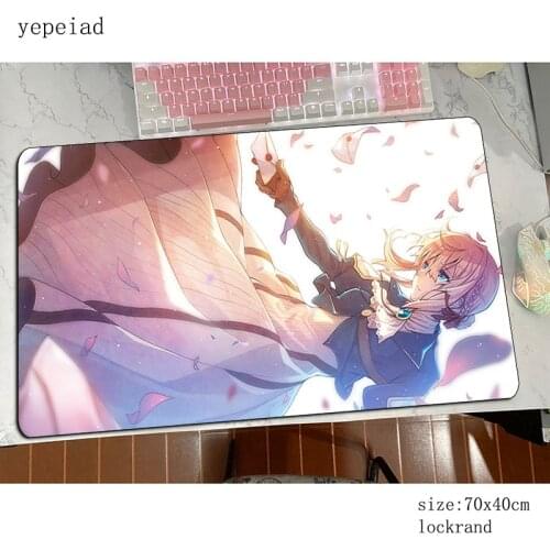 Violet evergarden mousepad gamer New arrival 70x40 gaming mouse pad anime notebook pc accessories laptop padmouse ergonomic mat