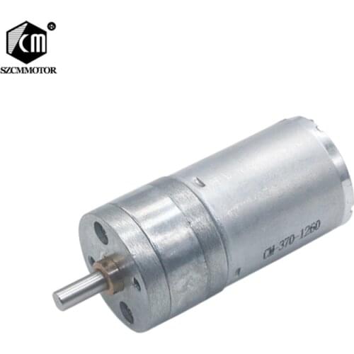 2PCS motor reductor 12v 25mm Diameter Gearbox DC12V 12RPM to 1360RPM High Torque Gear Motor Speed Reduction Geared Motors