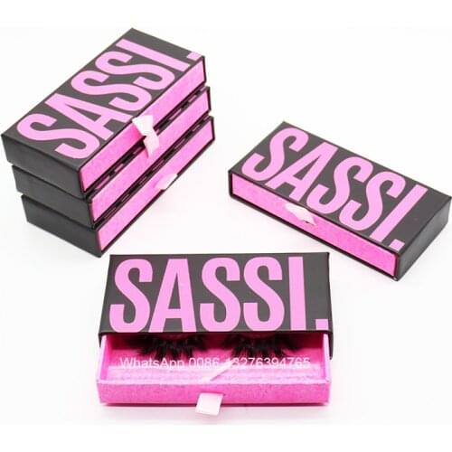 Mink Eyelash Packaging Hot Pink Glitter Eyelash Case With Tray Wholesale 3D 20MM Crisssross Mink Eyelashes Custom Box