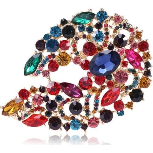 The new fashion small crystal brooch six color optional contracted atmosphere apparel accessories brooch brooches