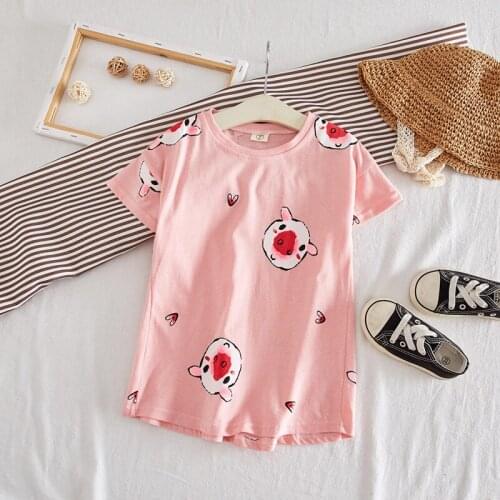 2019 Autumn Cute Clothes High Quality Short Sleeves Kids Dresses For Girls Solid Fashionable Childrens Nightdress