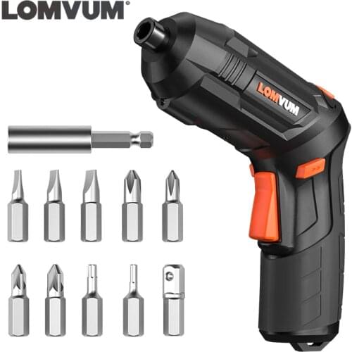 LOMVUM 4.2V Rechargeable Lithium Battery Cordless Screwdriver hand driver Electric Screwdriver gun home Power Tools Set