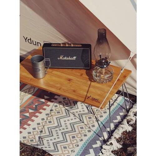 TNR Mini Portable Folding Table Outdoor BBQ Self-Driving Camping Fishing Picnic Field Tent Small Bamboo Desk Hiking Accessories