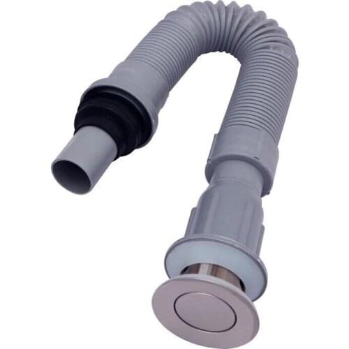 1Pc Basin Drain Floor Drain S-Bend Plastic Joint Drain 41cm Can Be Extended To 82cm