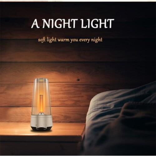 Candle Light With Bluetooth Speaker Light Atmosphere Light Bluetooth Speaker For Parties Barbecues Living Room Gift