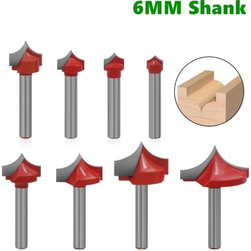 1pc 6mm Shank CNC Round Nose Bits Round Point Cut Bit Shaker Sharp Cutter Solid Carbide Tools for Woodworking
