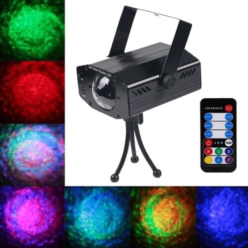 Colorful Starry Sky Projection Lamp LED DJ Stage Effect Watermark Galaxy Laser Light for KTV Wedding Christmas Atmosphere Decor