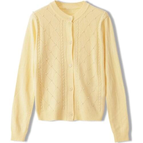 High Quality Fashion Women Clothes Girls Sweaters Casual Solid Long Sleeve Girl Knitted Cardigan Luxury Sweaters Female Sweaters