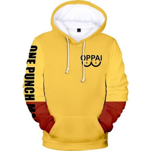 Japanese Anime Cosplay One Punch Anime Peripheral 3D Sports Casual Hooded Hooded Sweater Top Cosplay Costumes