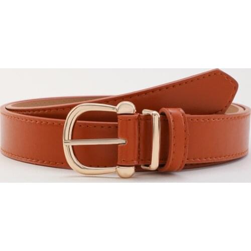 Women Jeans Decorative Casual Simple Leather Belt New Alloy Pin Buckle Youth Students Wild Retro Belt