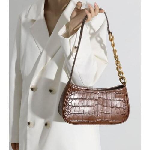 Genuine leather women bag summer new shoulder bag niche design chain handbag leather armpit purse 01-GN-xzltsj