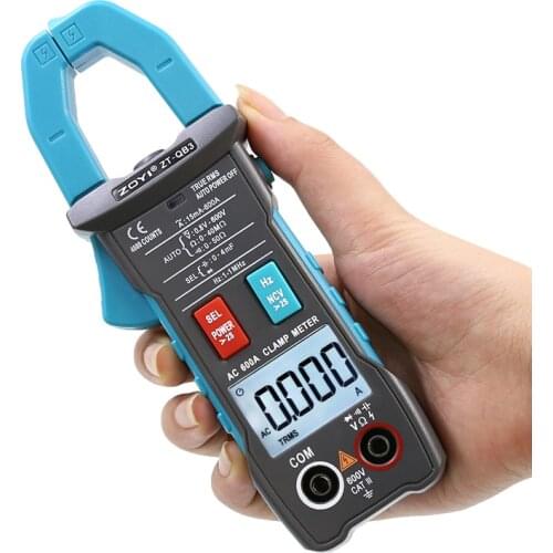 ZOYI Digital Amper Clamp Meter Multimeter Current Clamp Pincers Voltmeter Ammeter AC 600A AC/DC Voltage Ohm Current Tester