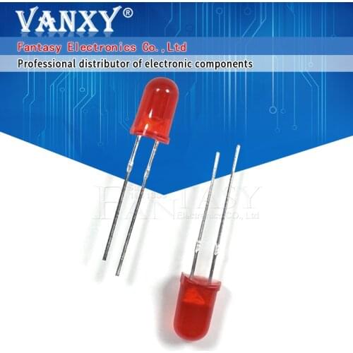 100pcs Red light-emitting diodes Red turn Red 5mm led