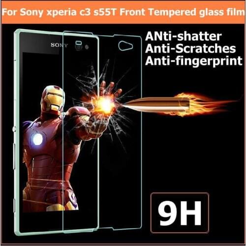 2.5D For Sony Xperia C3 Tempered Glass Original Protective Film Explosion-proof Screen Protector for S55T S55U D2533 D2502