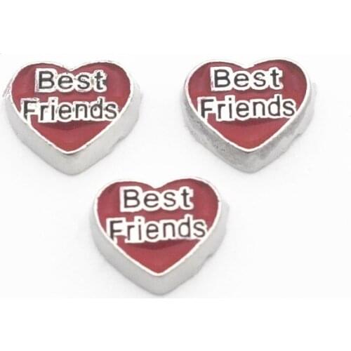 20Pcs/Lot Best Friends Alloy Floating Charms Hand-made DIY for Glass Lockets