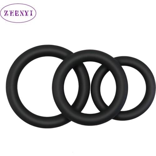 3pcs/set Silicone Durable Penis Ring Adult Men Ejaculation Delay Cock Rubber Rings Penis Enlargement Sex Toys For Male Sex Rings