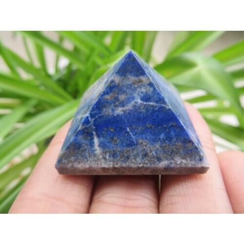 AA Rare Nature Blue Lapis Lazuli Crystal Pyramid Point Healing 28.4g